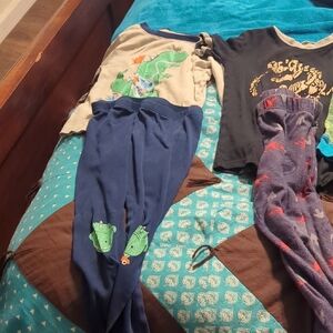 Dinosaur Pajama Set with Blue Pants